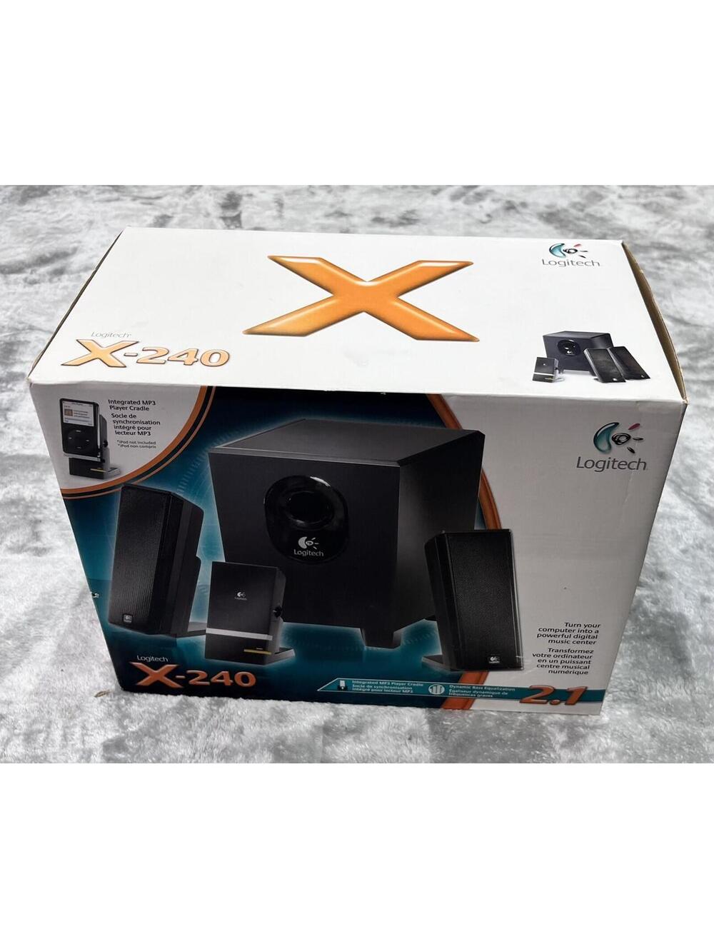 Logitech X-240 2.1 Speaker System With Subwoofer Satellites